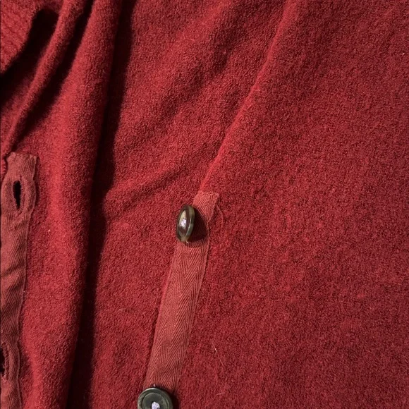 Free People Eucalyptus Cardigan — 5% Wool — Brick Red Heather - Picture 8 of 10
